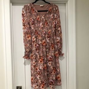 Orange creek midi floral dress